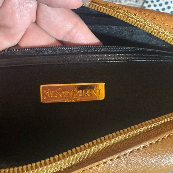 Yves Saint Laurent Tan and Black Woven Clutch - Picture 5 of 5